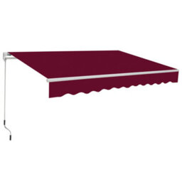 Sundaze 3.5X2.5M Garden Awning Replacement Fabric Top Cover Front Valance Wine Red - thumbnail 2