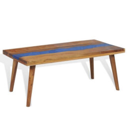 Berkfield Coffee Table Teak Resin 100X50X40 Cm - thumbnail 4