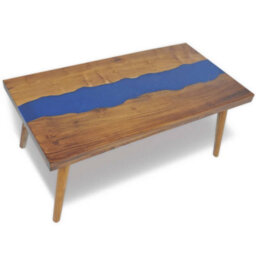 Berkfield Coffee Table Teak Resin 100X50X40 Cm - thumbnail 1