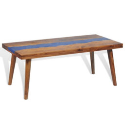 Berkfield Coffee Table Teak Resin 100X50X40 Cm - thumbnail 7