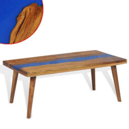 Berkfield Coffee Table Teak Resin 100X50X40 Cm - thumbnail 2