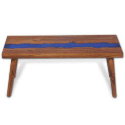 Berkfield Coffee Table Teak Resin 100X50X40 Cm - thumbnail 8