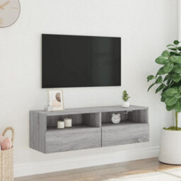 Berkfield Tv Wall Cabinet Grey Sonoma 100X30X30 Cm Engineered Wood - thumbnail 3