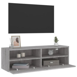 Berkfield Tv Wall Cabinet Grey Sonoma 100X30X30 Cm Engineered Wood - thumbnail 5