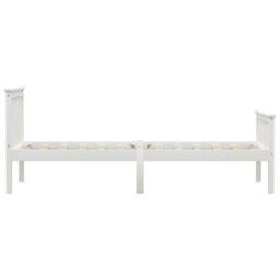 Berkfield Bed Frame White Solid Pinewood 100X200 Cm - thumbnail 4