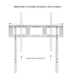 Fativo  Extra Large White Floor Tv Stand Tv Mount Height Adjustable Free Standing Home Officesuit For 32 To 100 In Tv - thumbnail 5