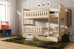 Arte Classic Pine Ignas Bunk Bed With Safety Railings, Storage And Foam Bonnell Mattresses - Versatile Design (H1560mm W1980mm D980mm) - thumbnail 2