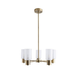Pagazzi Lighting Pagazzi Maya 5-Light Antique Brass Semi-Flush Ceiling Light - thumbnail 3