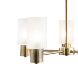 Pagazzi Lighting Pagazzi Maya 5-Light Antique Brass Semi-Flush Ceiling Light - thumbnail 4