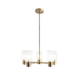 Pagazzi Lighting Pagazzi Maya 5-Light Antique Brass Semi-Flush Ceiling Light - thumbnail 2