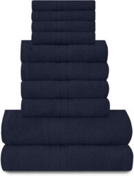 Gaveno Cavailia 10 Piece Toronto Towel Bale Set Navy Premier Super Soft And Quick Obsorbent Bath Towel