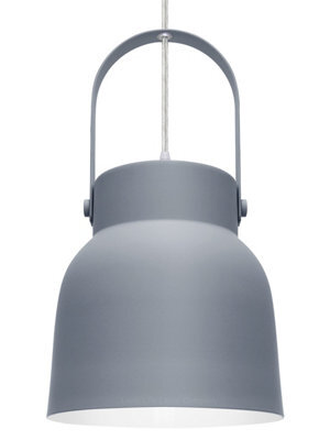Long Life Lamps Company Retro Ceiling Pendant Light Hanging Grey Lampshade Scone M0130 - image 1