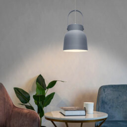 Long Life Lamps Company Retro Ceiling Pendant Light Hanging Grey Lampshade Scone M0130 - thumbnail 8