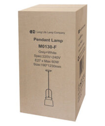 Long Life Lamps Company Retro Ceiling Pendant Light Hanging Grey Lampshade Scone M0130 - thumbnail 9