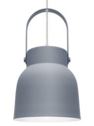 Long Life Lamps Company Retro Ceiling Pendant Light Hanging Grey Lampshade Scone M0130 - thumbnail 1