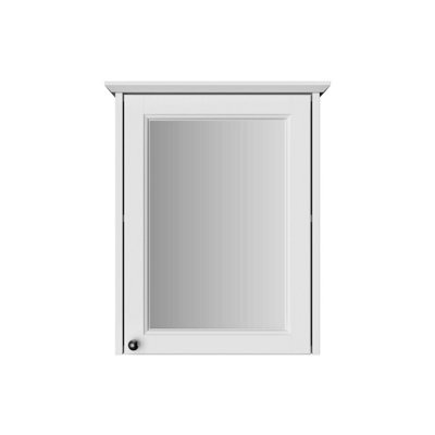 Heritage Winterbourne Satin Mist Grey Single Bathroom Wall Cabinet With Mirrored Door (H)595mm (W)490mm - image 1