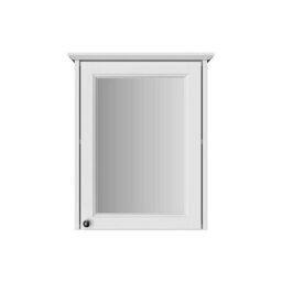 Heritage Winterbourne Satin Mist Grey Single Bathroom Wall Cabinet With Mirrored Door (H)595mm (W)490mm - thumbnail 1