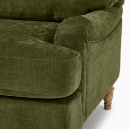 Furniturebox Uk Bernie Green Chenille Fabric 2 Seater Sofa - thumbnail 5