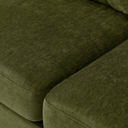 Furniturebox Uk Bernie Green Chenille Fabric 2 Seater Sofa - thumbnail 4