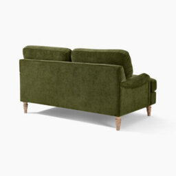 Furniturebox Uk Bernie Green Chenille Fabric 2 Seater Sofa - thumbnail 9