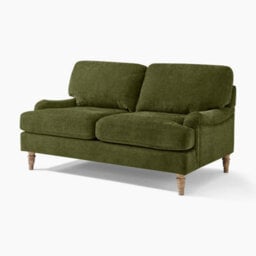 Furniturebox Uk Bernie Green Chenille Fabric 2 Seater Sofa - thumbnail 8