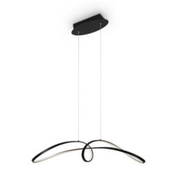 Luminosa Lighting Luminosa Maytoni Curve Modern Integrated Led Pendant Ceiling Light Black 4000K - thumbnail 3