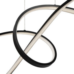 Luminosa Lighting Luminosa Maytoni Curve Modern Integrated Led Pendant Ceiling Light Black 4000K - thumbnail 5