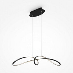 Luminosa Lighting Luminosa Maytoni Curve Modern Integrated Led Pendant Ceiling Light Black 4000K - thumbnail 1