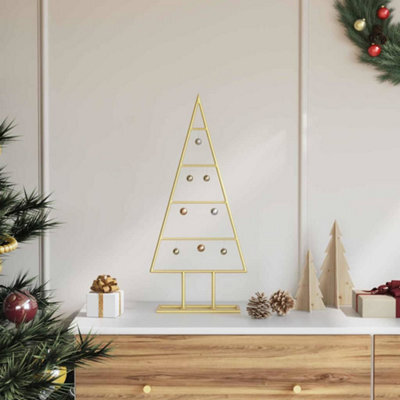 Vidaxl Metal Christmas Tree With Stand Gold 60 Cm Powder-Coated Steel - image 1