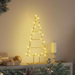 Vidaxl Metal Christmas Tree With Stand Gold 60 Cm Powder-Coated Steel - thumbnail 4