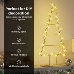 Vidaxl Metal Christmas Tree With Stand Gold 60 Cm Powder-Coated Steel - thumbnail 9
