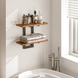 Wall Shelves Set Of 2 Floating Shelves Wall Mounted Storage Shelves 2 - thumbnail 6