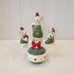 Satchville Green Candle Holder With Bow - thumbnail 3