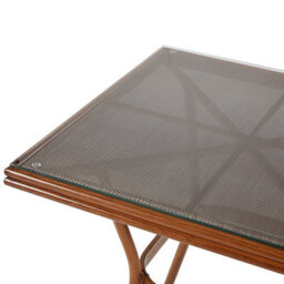 Beliani Garden Dining Table Caspri Ii 80 Cm 80 Cm Glass Grey - thumbnail 6