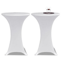 Walplus Standing Table Cover 80 Cm White Stretch 4 Pcs - thumbnail 2