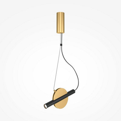 Luminosa Lighting Luminosa Maytoni Enigma Modern Integrated Led Pendant Ceiling Light Brass 3000K - image 1