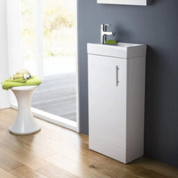 400mm Compact Bathroom Vanity Unit With Ceramic Sink - thumbnail 4