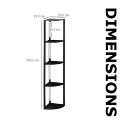 Modern Dimmable Floor Lamp For Living Room With 5 Shelves Black - thumbnail 9