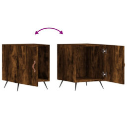 Berkfield Bedside Cabinets 2 Pcs Smoked Oak 40X40X50 Cm Engineered Wood - thumbnail 9
