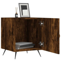 Berkfield Bedside Cabinets 2 Pcs Smoked Oak 40X40X50 Cm Engineered Wood - thumbnail 3