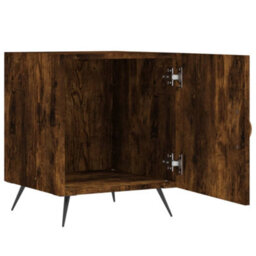 Berkfield Bedside Cabinets 2 Pcs Smoked Oak 40X40X50 Cm Engineered Wood - thumbnail 5