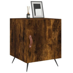Berkfield Bedside Cabinets 2 Pcs Smoked Oak 40X40X50 Cm Engineered Wood - thumbnail 4