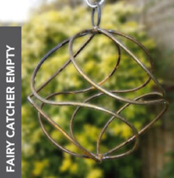 Poppy Forge Fairy Catcher Empty - Ready To Rust Hanging Ornament - Solid Steel - L27.9 X W27.9 X H27 Cm - Bare Metal/ready To Rust - thumbnail 2