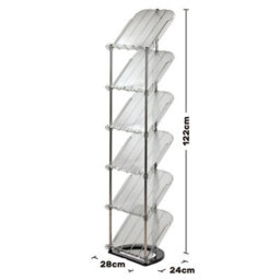 Taylor & Brown 6 Tier Sloping Shoe Rack, Slim Tall Narrow Shoe Rack, Space-Saving Vertical Rack For Shoe Closet & Entryway - thumbnail 8
