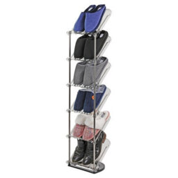 Taylor & Brown 6 Tier Sloping Shoe Rack, Slim Tall Narrow Shoe Rack, Space-Saving Vertical Rack For Shoe Closet & Entryway - thumbnail 1