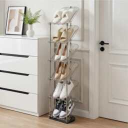 Taylor & Brown 6 Tier Sloping Shoe Rack, Slim Tall Narrow Shoe Rack, Space-Saving Vertical Rack For Shoe Closet & Entryway - thumbnail 7