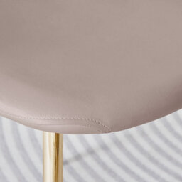 Furniturebox Uk Novara 100Cm Round Gold Leg Dining Table & 2 Cappuccino Corona Gold Chairs - thumbnail 9