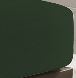 Homes & Linen Super Soft Brushed Microfiber Embossed Stripe Extra Deep Green Fitted Sheet 40Cm Mattress Cover - thumbnail 2