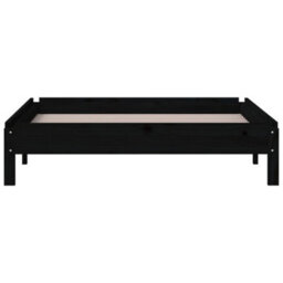 Vidaxl Stack Bed Without Mattress Black 75X190 Cm Small Single Solid Wood Pine - thumbnail 8