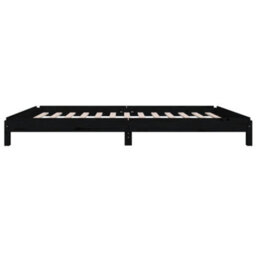 Vidaxl Stack Bed Without Mattress Black 75X190 Cm Small Single Solid Wood Pine - thumbnail 9